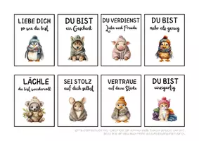 Vorschau - Anderer Materialtyp - Materialpaket Mutmachkarten | Verschiedene Designs mit positiven Affirmationen für Schüler:innen | Klasse 5–7 - Seite 2