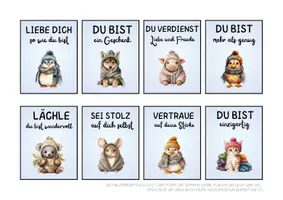 Vorschau - Anderer Materialtyp - Mutmachkarten Wintertiere | Positive Affirmationen für mehr Selbstvertrauen | Klasse 5–7 - Seite 3