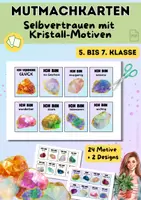 Vorschau - Anderer Materialtyp - Mutmachkarten Kristalle & Edelsteine | Positive Affirmationen für mehr Selbstvertrauen | Klasse 5–7 - Deckblatt