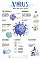 Vorschau - Arbeitsblätter - Lernposter + Arbeitsblätter zum Thema "Virus" + Lösung & MP3 + Mindmap + Infografik - Deckblatt