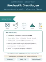 Vorschau - Arbeitsblätter - Stochastik Grundlagen Komplettpaket – 5 Arbeitsblätter, Klausur & Projekt (Kl. 9–10) - Deckblatt