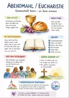 Vorschau - Arbeitsblätter - Lernposter + Arbeitsblatt zum Thema "Abendmahl / Eucharistie" + Onlineübung & MP3 + Mindmap + Infografik - Deckblatt