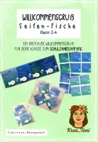 Vorschau - Mal- und Bastelvorlagen - Freebie: Willkommensgruß zum Schuljahresanfang: Seifen-Fische | Klasse 2, 3, 4 - Deckblatt
