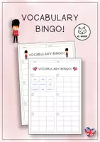 Vorschau - Arbeitsblätter - Arbeitsblatt VOCABULARY BINGO! - Deckblatt
