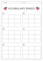 Vorschau - Arbeitsblätter - Arbeitsblatt VOCABULARY BINGO! - Seite 1