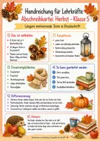Vorschau - Stundenentwürfe - Deutsch: Abschreibkartei "Herbst" | Klasse 4, 5, 6 - Seite 1