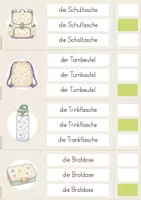 Vorschau - Arbeitsblätter - DaZ Schulsachen | Lesen 1. Klasse | Lesen 2. Klasse | Klammerkarten Genau Lesen | Klammerkarten Deutsch | Leseförderung | Freiarbeit Grundschule - Seite 3