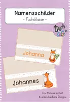 Vorschau - Anderer Materialtyp - Namensschilder - Fuchs - Deckblatt