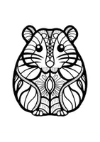 Vorschau - Arbeitsblätter - Mandalas Thema Hamster - Grundschule - Bastelvorlagen - Seite 1