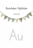Vorschau - Poster - Tafelmaterial Buchstaben Au | 1. Klasse | Schrifterwerb - Deckblatt