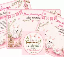 Aperçu - Affichage - Kit diplôme et pancartes d'accueil lapin - Page de couverture