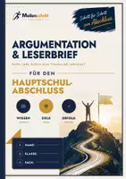Vorschau - Arbeitsblätter - Leserbrief schreiben Klasse 9 – „Theater-AG an jeder Schule?“ mit Lösungen | Argumentatives Schreiben Hauptschulabschluss 2027 BW - Deckblatt