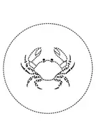 Vorschau - Arbeitsblätter - runde Prickelbilder / Fensterbilder: Krabbe - Grundschule - Bastelvorlagen - Seite 3