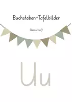 Vorschau - Poster - Tafelmaterial Buchstaben U | 1. Klasse | Schrifterwerb - Deckblatt