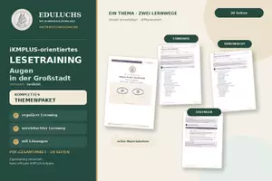 Vorschau - Stundenentwürfe - Augen in der Großstadt - Gedicht erschließen | Lesetraining 7./8. (IKMPlus-Übungsmaterial) - Deckblatt