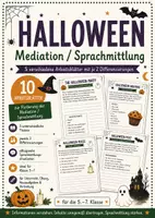 Vorschau - Arbeitsblätter - Halloween Mediation im Englischunterricht – 10 differenzierte Arbeitsblätter zur Sprachmittlung | Klasse 5–7 - Deckblatt