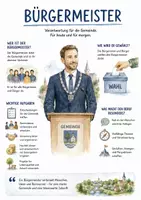 Vorschau - Arbeitsblätter - Lernposter + Arbeitsblatt zum Thema "Bürgermeister" + Onlineübung & MP3 + Mindmap + Infografik - Deckblatt