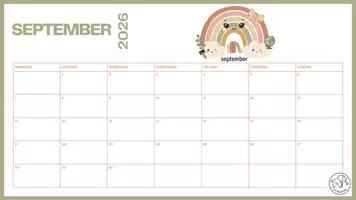 Voorbeeld - Schoolkalender 2026-2027 per maand - Pagina 1