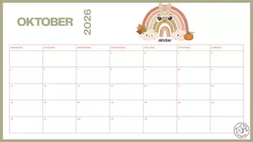 Voorbeeld - Schoolkalender 2026-2027 per maand - Pagina 2