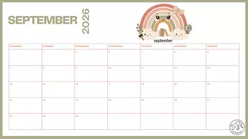 Voorbeeld - Schoolkalender 2026-2027 per maand - Voorblad