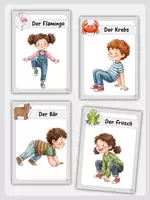 Vorschau - Stundenentwürfe - Tierische Bewegungspause | 22 Bewegungskarten für Grundschule, Kita & Kindergarten | Spiele für zwischendurch - Seite 2