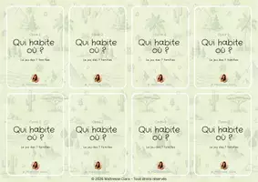 Aperçu - Préparation de séance / Séance complète - Jeu des 7 familles- l'habitat des animaux- sciences - Page 3