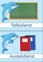 Vorschau - Poster - Klassendienste Delfinklasse Grundschule - Seite 1