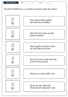 Vorschau - Arbeitsblätter - Zwei kleine Wölfe Bildkarten Liederarbeitung Arbeitsblätter - Seite 1