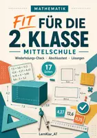 Vorschau - Arbeitsblätter - Fit für die 2. Klasse Mittelschule – Mathematik-Wiederholungscheck mit Abschlusstest - Deckblatt