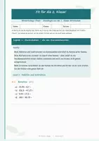Vorschau - Arbeitsblätter - Fit für die 2. Klasse Mittelschule – Mathematik-Wiederholungscheck mit Abschlusstest - Seite 1