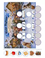 Vorschau - Arbeitsblätter - Rhythmusbausteine Winter – Differenzierte Klammerkarten für Musik | Rhythmus lesen, klatschen & zuordnen (Klasse 1–4) - Seite 3