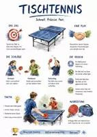 Vorschau - Arbeitsblätter - Lernplakat + Arbeitsblätter zum Thema "Tischtennis" + Lösung & MP3 + Mindmap + Infografik - Deckblatt