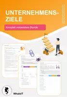 Vorschau - Arbeitsblätter - Unternehmensziele - Komplette Unterrichtsstunde - Wirtschaft - Deckblatt