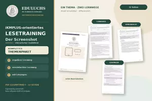 Vorschau - Stundenentwürfe - Der Screenshot - literarisches Lesetraining zu Klassenchat & Verantwortung (IKMPlus-orientiertes Lesetraining) - Deckblatt