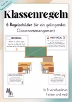 Vorschau - Poster - Wirksame Klassenregeln - 4 verschiedene Farben - Deckblatt