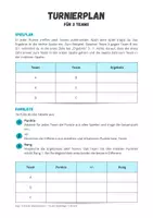 Vorschau - Arbeitsblätter - Spielplan ⎮ Für 3 Teams - Seite 1