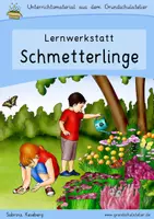 Vorschau - Unterrichtsreihen - Schmetterlinge (Sachunterricht, Lernwerkstatt) - Deckblatt