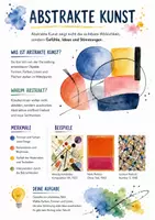 Vorschau - Arbeitsblätter - Lernposter + Arbeitsblätter zum Thema "Abstrakte Kunst" + Lösung & MP3 + Mindmap + Infografik - Deckblatt