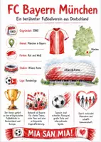 Vorschau - Arbeitsblätter - Lernposter + Arbeitsblätter zum Thema "FC Bayern München" (Lückentext, Hörverstehen) + Lösung & MP3 + Mindmap + Infografik - Deckblatt