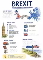 Vorschau - Arbeitsblätter - Lernposter + Arbeitsblätter zum Thema "Brexit" + Lösung & MP3 + Mindmap + Infografik - Deckblatt