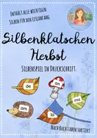 Vorschau - Spiele - Silbenklatschen Herbst - Silben in Druckschrift spielerisch üben (Klasse 1) - Deckblatt