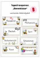 Vorschau - Bildkarten - Tagestransparenz Bienenklasse - wachsendes Materialpaket - Deckblatt