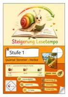 Vorschau - Unterrichtsreihen - Steigerung Lesetempo: Stufe 1- Sommer bis Herbst - Deckblatt