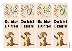 Vorschau - Mal- und Bastelvorlagen - Otterklasse - Lesezeichen (Klassentier) - Seite 2