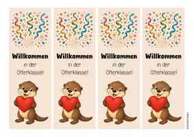 Vorschau - Mal- und Bastelvorlagen - Otterklasse - Lesezeichen (Klassentier) - Seite 3