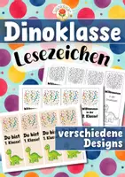 Vorschau - Mal- und Bastelvorlagen - Dinoklasse - Lesezeichen (Klassentier) - Deckblatt