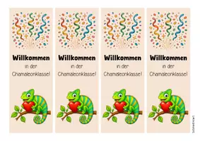 Vorschau - Mal- und Bastelvorlagen - Chamäleonklasse - Lesezeichen (Klassentier) - Seite 3