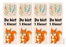 Vorschau - Mal- und Bastelvorlagen - Eichhörnchenklasse - Lesezeichen (Klassentier) - Seite 2