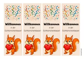 Vorschau - Mal- und Bastelvorlagen - Eichhörnchenklasse - Lesezeichen (Klassentier) - Seite 3