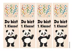 Vorschau - Mal- und Bastelvorlagen - Pandaklasse - Lesezeichen (Klassentier) - Seite 2